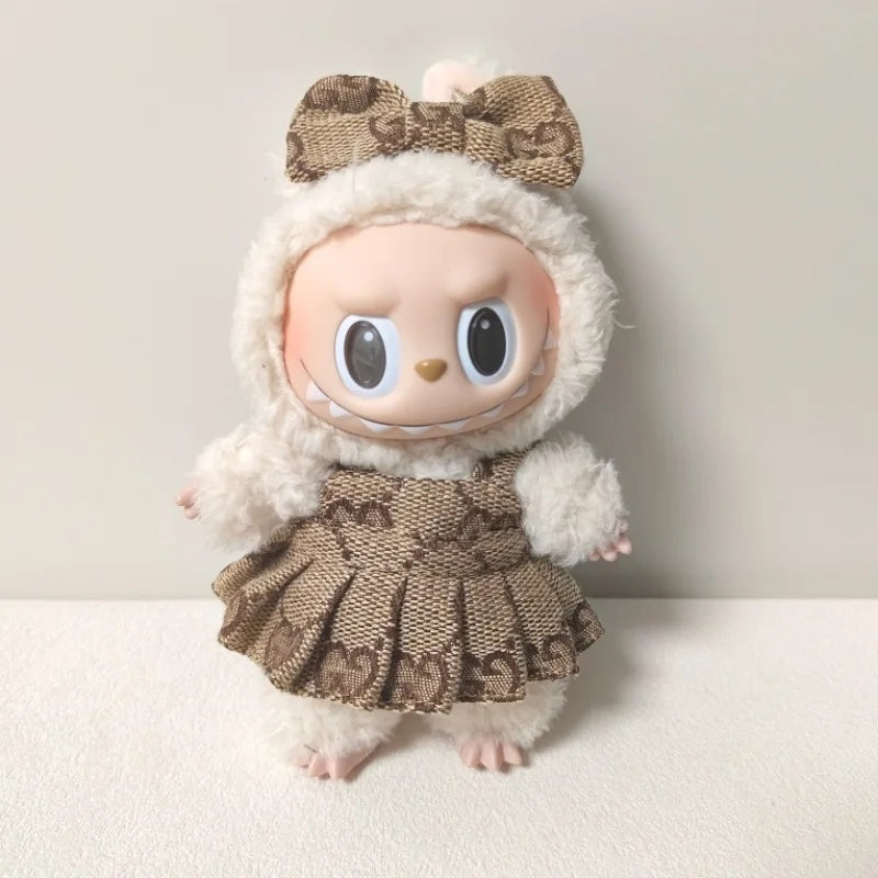 Labubu Party Dress Outfit 15–17cm – Luxury Clothes & Headband