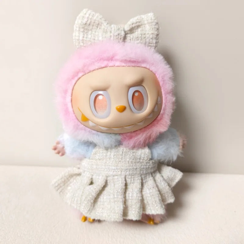 Labubu Party Dress Outfit 15–17cm – Luxury Clothes & Headband