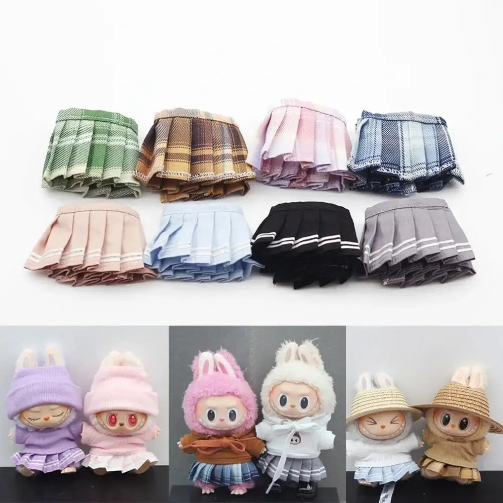 Labubu Uniform Outfit 15–17cm – Skirt, Sweater & Sunglasses