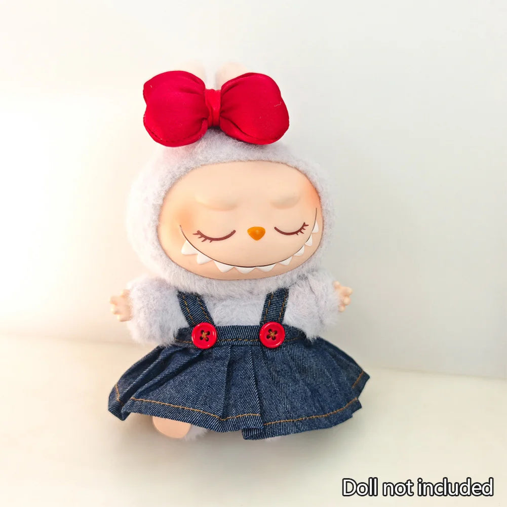 Labubu Kpop Idol Outfit V1 V2 – Strap Skirt Doll Clothes