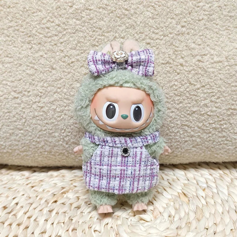 Labubu Party Dress Outfit 15–17cm – Luxury Clothes & Headband