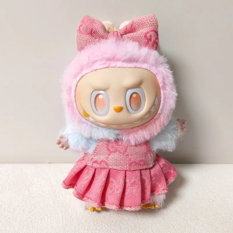 Labubu Party Dress Outfit 15–17cm – Luxury Clothes & Headband