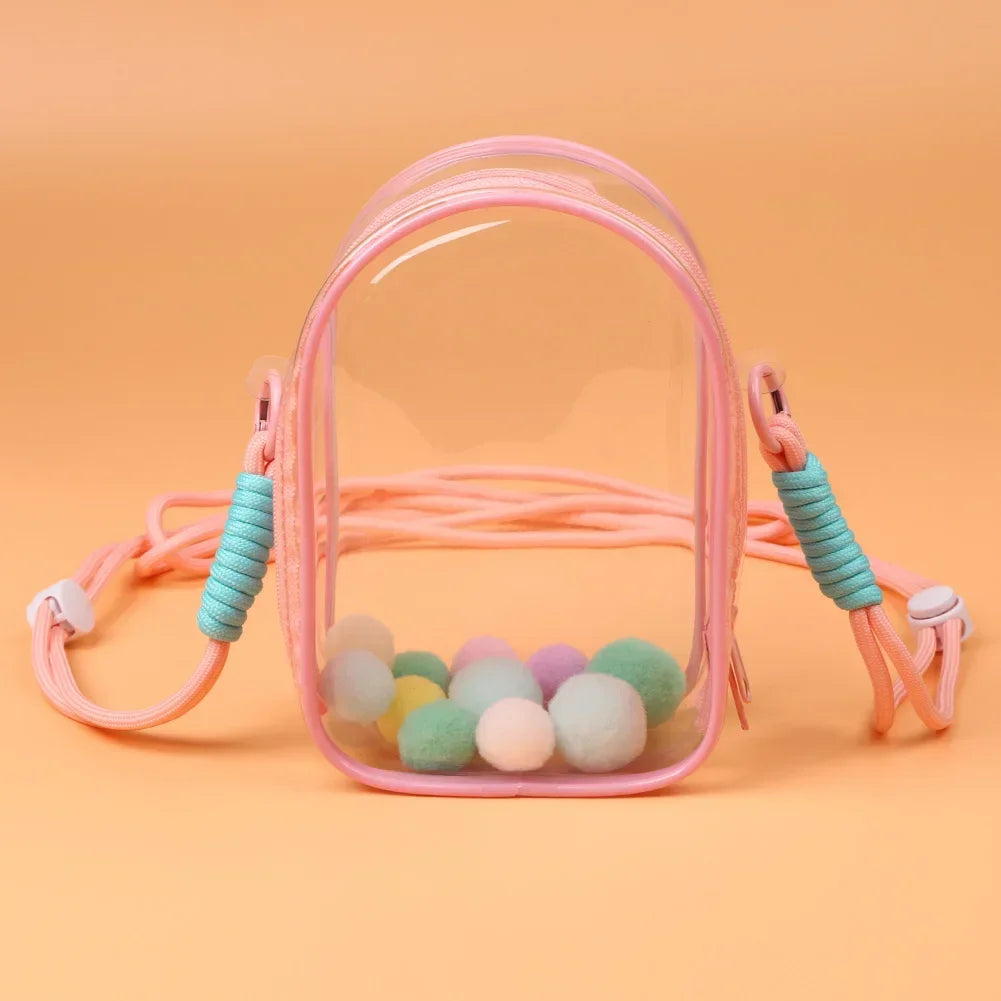 Labubu Protective Bag 15cm – PVC Shoulder Storage Case