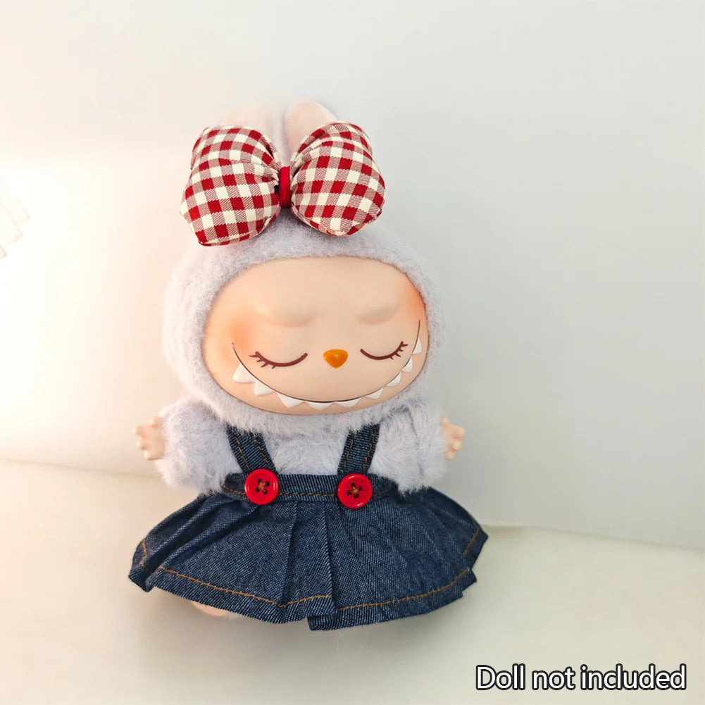 Labubu Kpop Idol Outfit V1 V2 – Strap Skirt Doll Clothes