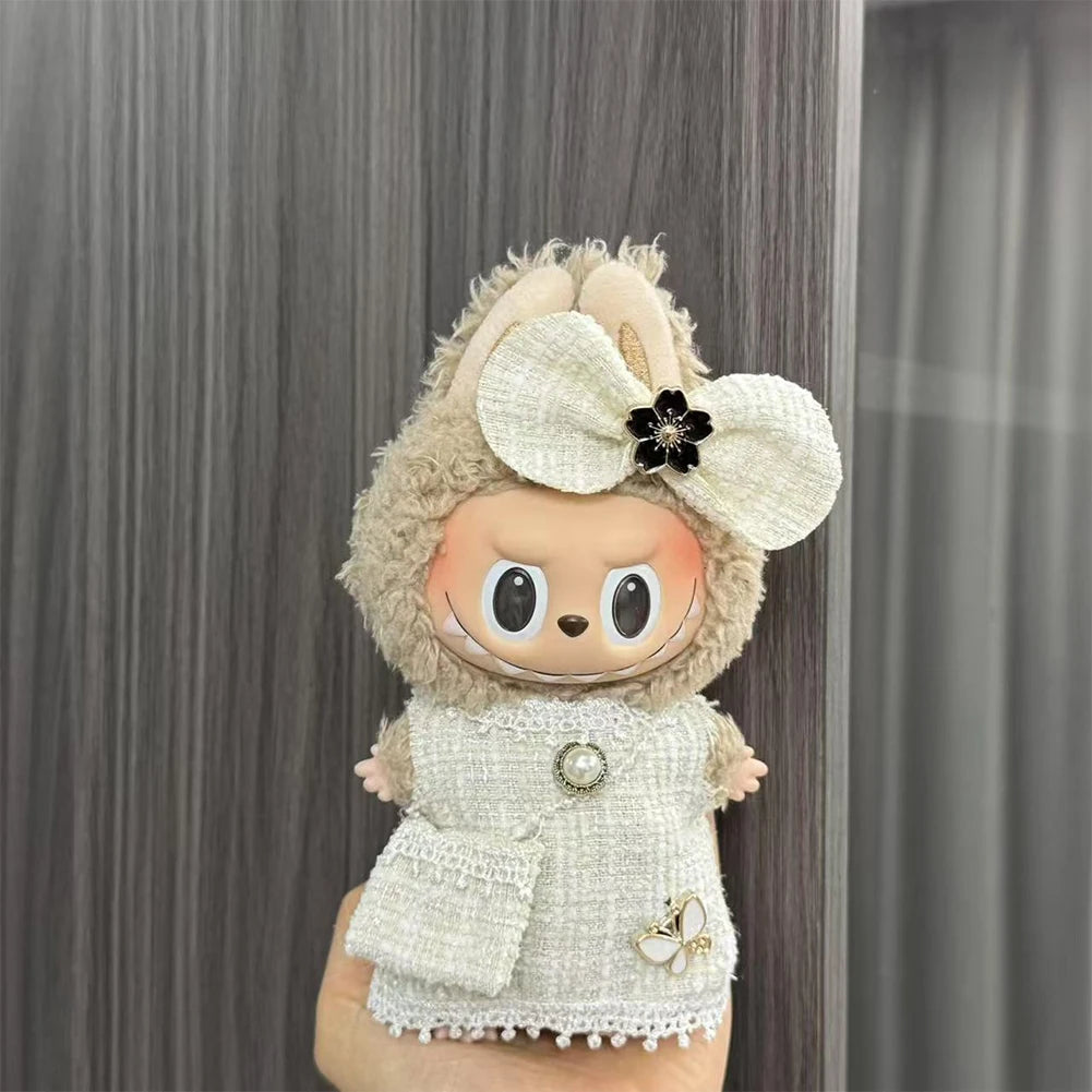 Labubu Three-Piece Outfit V1 V2 V3 – Jacket, Skirt & Hairpin