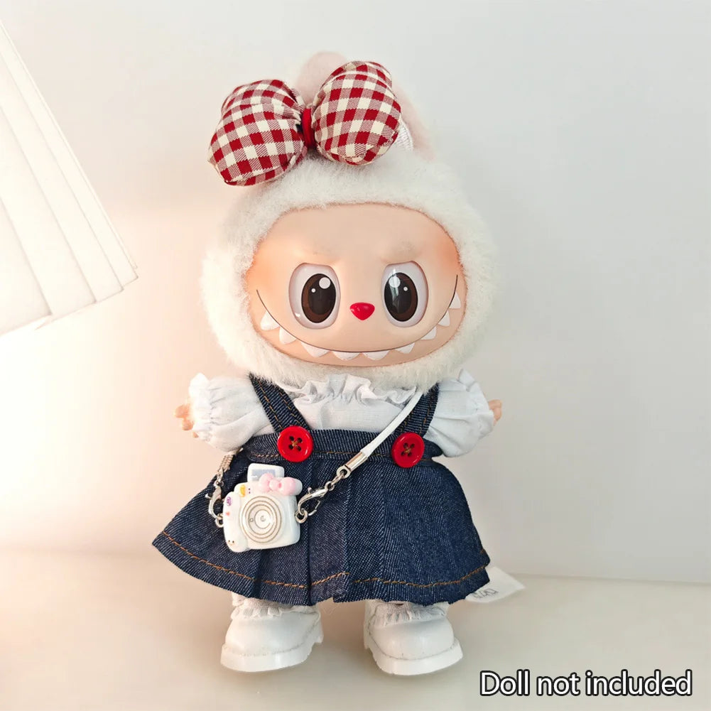 Labubu Kpop Idol Outfit V1 V2 – Strap Skirt Doll Clothes