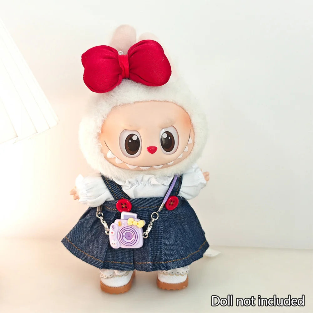 Labubu Kpop Idol Outfit V1 V2 – Strap Skirt Doll Clothes