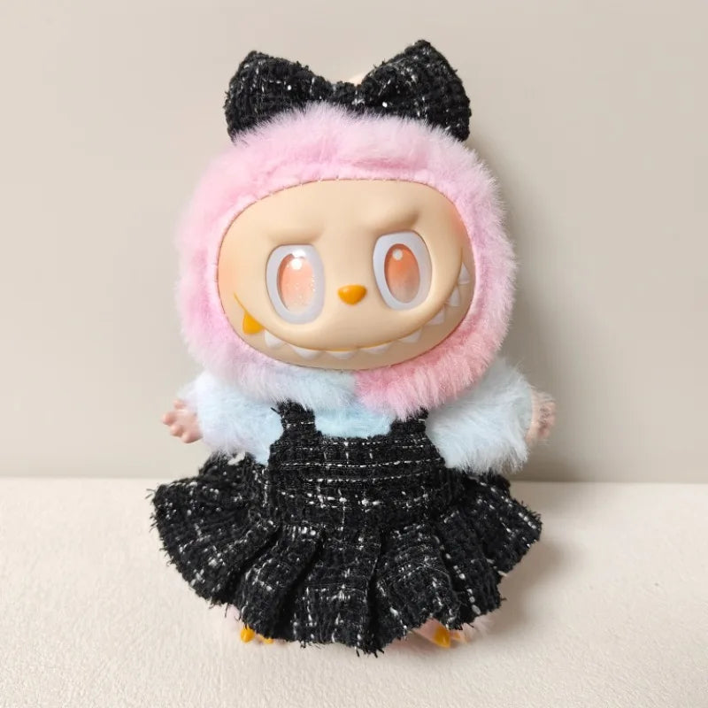 Labubu Party Dress Outfit 15–17cm – Luxury Clothes & Headband
