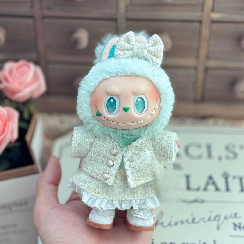 Labubu Three-Piece Outfit V1 V2 V3 – Jacket, Skirt & Hairpin