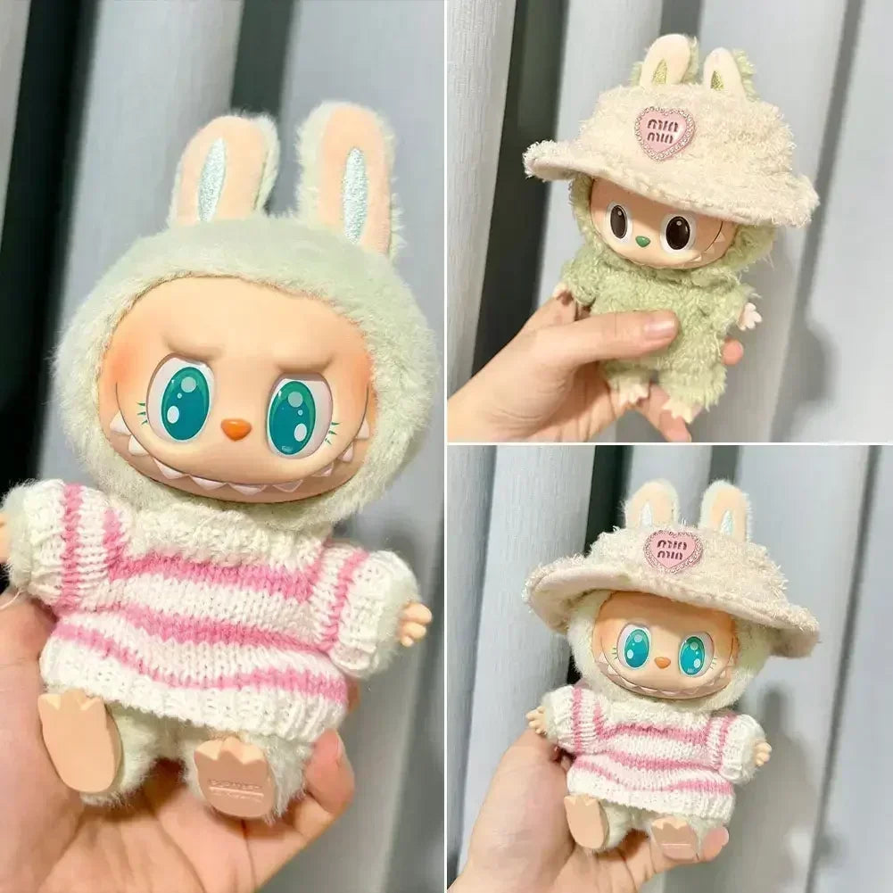 Labubu Sweater Outfit V1 V2 – Pink & White Party Clothes