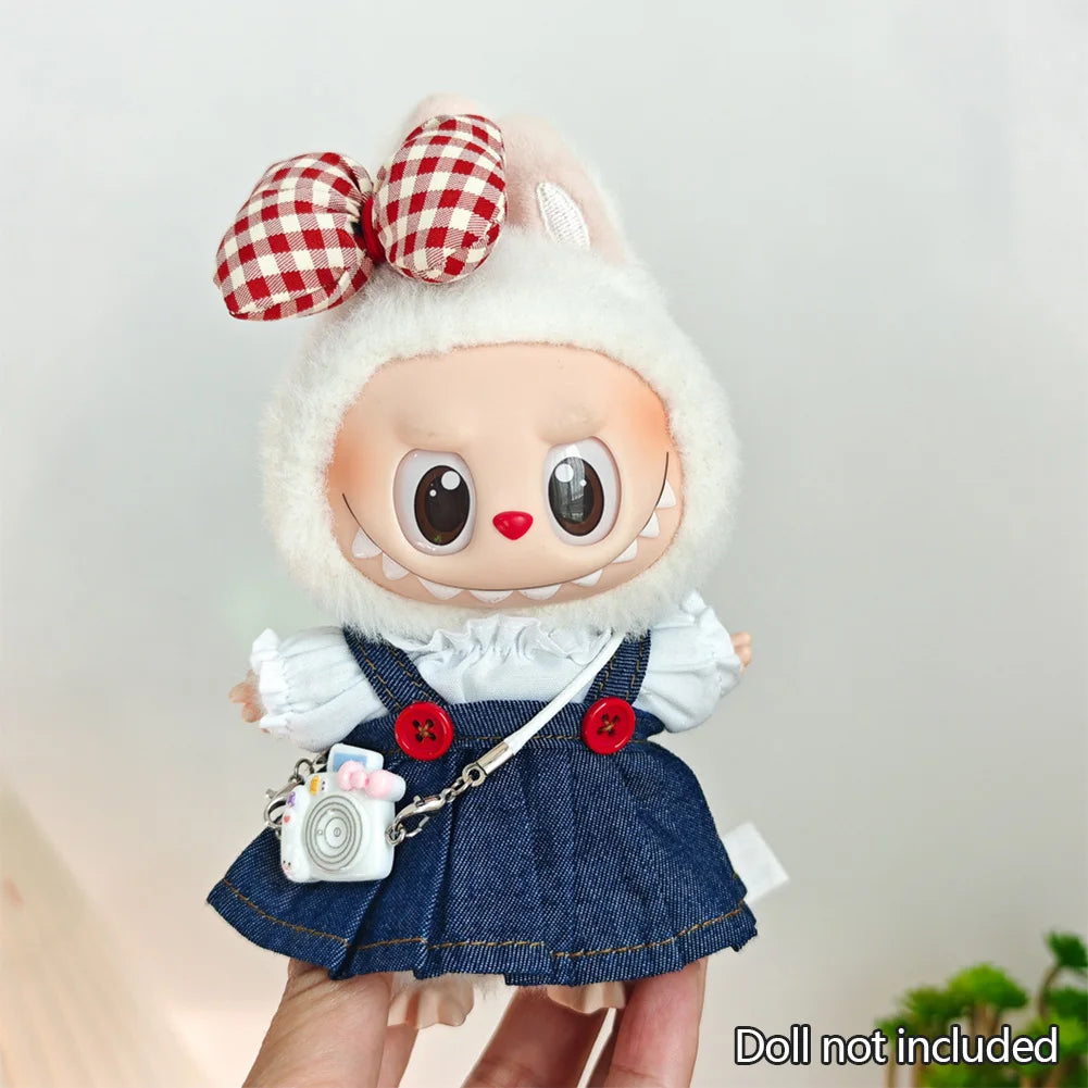 Labubu Kpop Idol Outfit V1 V2 – Strap Skirt Doll Clothes