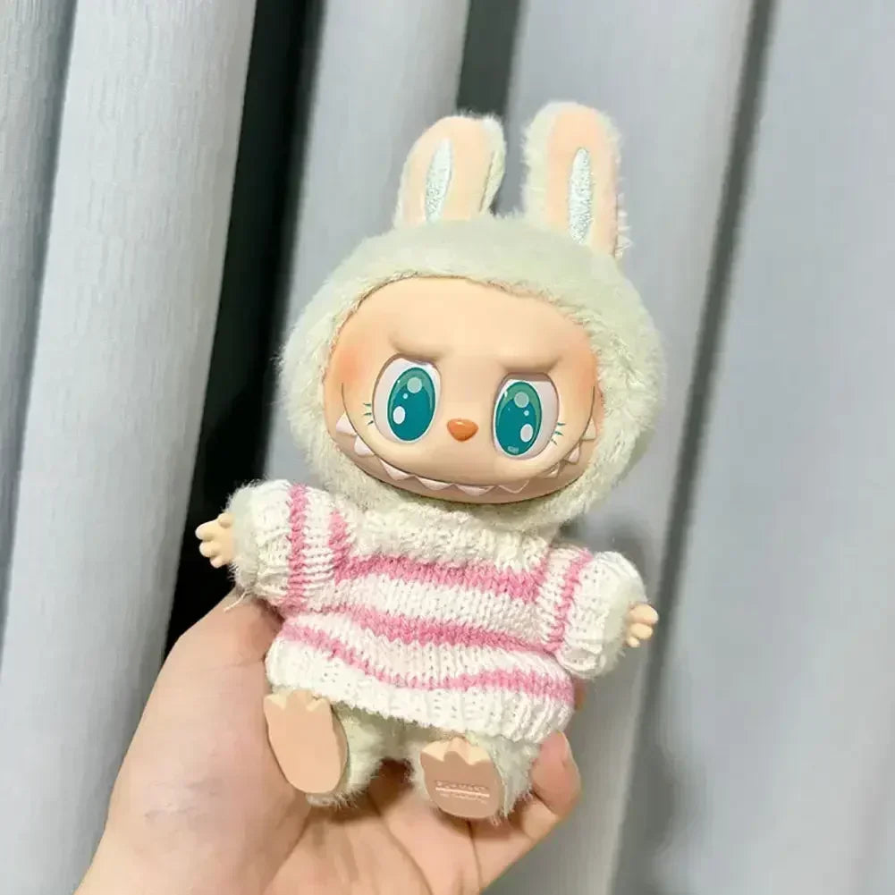 Labubu Sweater Outfit V1 V2 – Pink & White Party Clothes