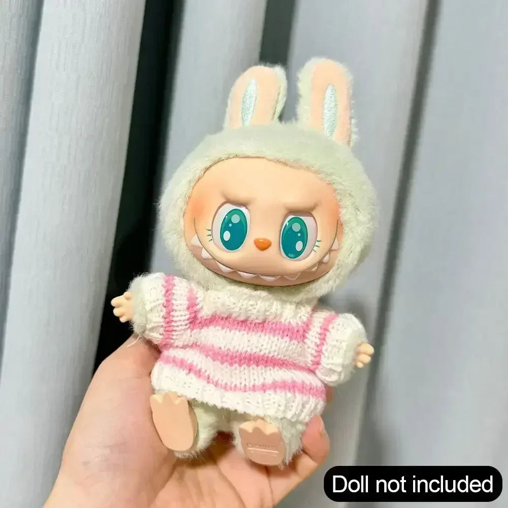 Labubu Sweater Outfit V1 V2 – Pink & White Party Clothes