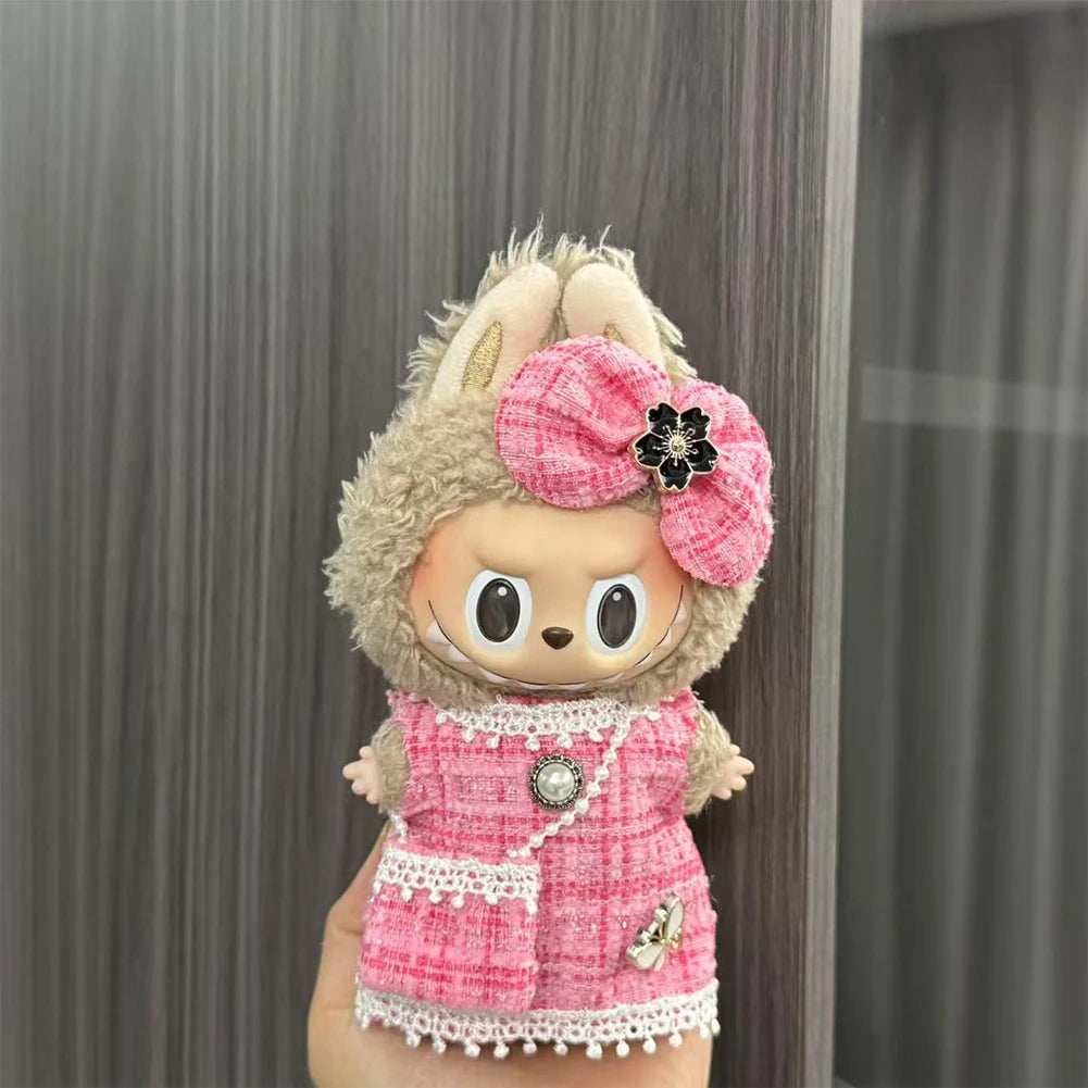 Labubu Three-Piece Outfit V1 V2 V3 – Jacket, Skirt & Hairpin