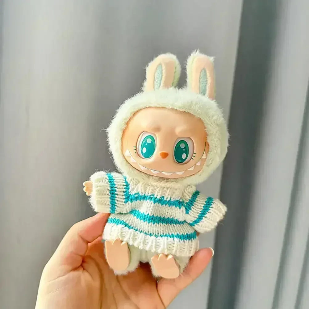 Labubu Sweater Outfit V1 V2 – Pink & White Party Clothes
