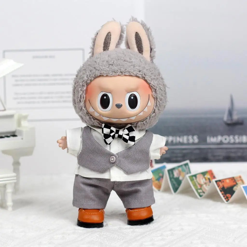 Labubu Wedding Dress Outfit 17cm – Doll Clothes & Pendant